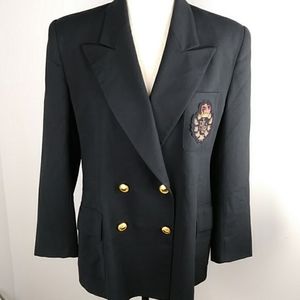 Vintage Ralph Lauren pure wool Crest blazer US 12P